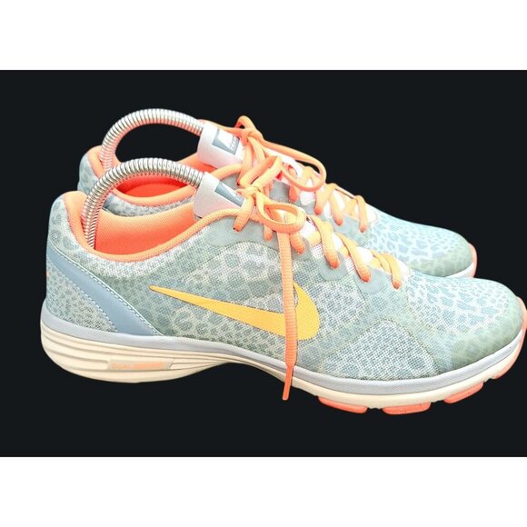 Nike Dual Fusion Womens Training Shoes Sz 9 Gray Coral Orange Athletic Sneakers - Picture 9 of 14